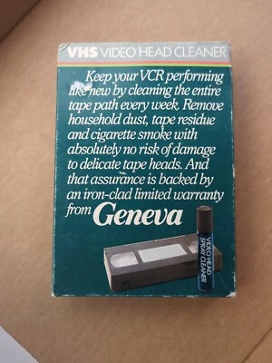 1985 Geneva VHS видео голова очиститель для видеомагнитофона VHS ленты спрей бутылка пустая - Изображение 1 из 4
