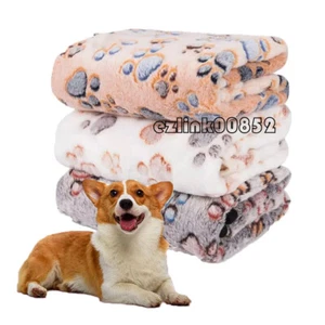 Puppy Blanket Pet Cushion Small Dog Cat Bed Soft Warm Sleep Mat Paw Print 3pack - Imagen 1 de 24