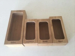 Zip Lock Baggies Wooden Storage Boxes. - Picture 1 of 8