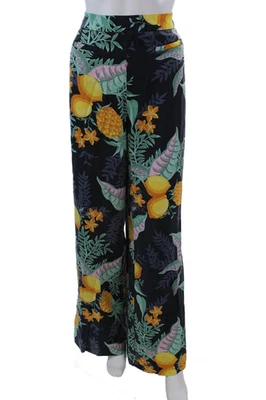 Pantalones de pierna ancha con estampado geométrico azul talla 10 Maeve Anthropologie para mujer Foto 1 de 4