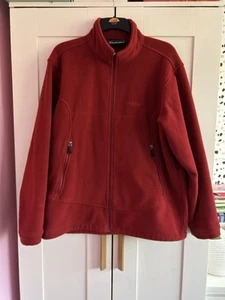 Mens Rohan Red Full Zip Core Fleece Jacket Large - Picture 1 of 14