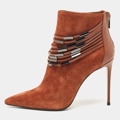 Botines Le Silla de cuero marrón y gamuza talla 37 Foto 1 de 4