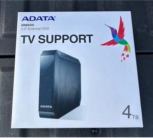 4TB AData HM800 3.5-inch External Hard Drive USB3.2 Black (US Edition) - Picture 1 of 6