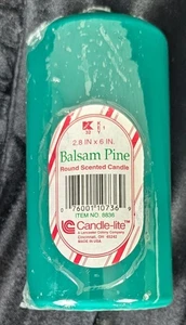 NOS New Candle-lite Balsam Pine Green Pillar Candle 2.8″ × 6″ Kmart Item 8836 - Picture 1 of 8