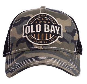 Mütze Kappe Old Bay bestickt USA-Flagge Aufnäher Camouflage Netzrücken NEU schneller kostenloser Versand - Bild 1 von 5