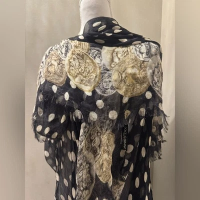 DOLCE & GABBANA | PASARELA 2014 | Moneda antigua y bufanda de seda a lunares l nueva sin etiquetas Foto 1 de 4