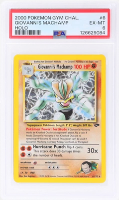2000 Pokemon Gym Challenge Giovanni's Machamp Holo #6 PSA 6 - Image 1 of 2