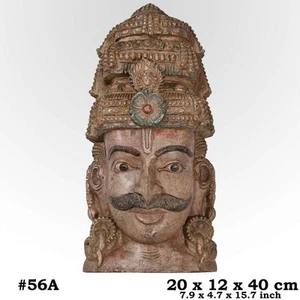 Vinatge Indian Tribal Art Wooden Hand Carved Wall Hanging Mask Home Table Decor - Picture 1 of 111