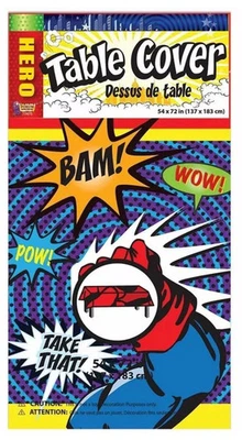 Superhéroe Poder Superhéroe Cómic Fiesta de Cumpleaños Decoración Plástico Mantel Foto 1 de 4