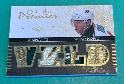 2007-08 O-Pee-Chee MIKKO KOIVU Remnants Patch Prime /20 GU QUAD PATCH - Image 1 of 2
