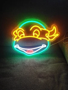 24" Teenage Mutant Ninja Turtles Acrylic Neon Sign Light Lamp 15"x12" OPEN BOX - Picture 1 of 7