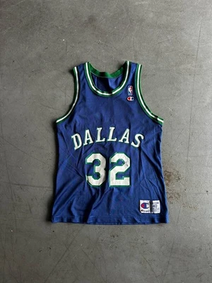 Vintage Champion Dallas Mavericks Mashburn 90s Jersey Size 40 - Image 1 of 4