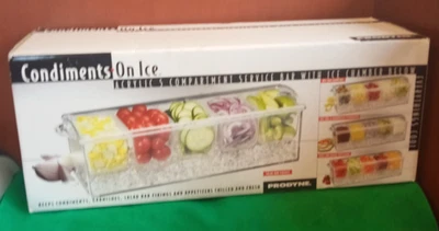 PRODYNE CONDIMENTS ON ICE 5 ACRYLIC COMPARTMENTS NEW - Image 1 of 4