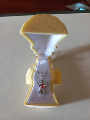 Virca Angelo Giallo Catenina Charm Angelo Cuore Rosa - Immagine 1 di 4