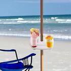 Multi Purpose Umbrella Table Trays, 2 Snack Compartments Reusable for Beach