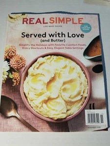 REAL SIMPLE Magazine - NOVEMBER 2020 - SERVED WITH LOVE M-3 - Picture 1 of 3