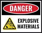 Autocollant vinyle panneau matériaux explosifs avertissement lieu de travail danger sécurité - toute taille