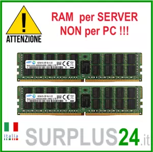 KIT RAM SERVER SAMSUNG 32GB (2x16GB) 2Rx4 PC4-2133P-RA0-10-DC0 2133Mhz 1,20V Ecc - Foto 1 di 1