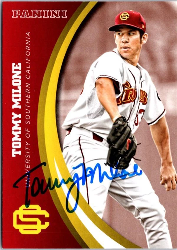 Tommy Milone autographed baseball card (USC Trojans) 2015 Panini Team #30 - Image 1 of 1