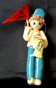 VTG RARE CHICAGO CUBS "GO CUBBIES" '97 CUBS FAN COOKIE DOUGH CHRISTMAS ORNAMENT - Picture 1 of 11