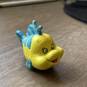 Vintage 1990s Disney Little Mermaid Flounder Figure PVC Pencil Topper Applause - Picture 1 of 7