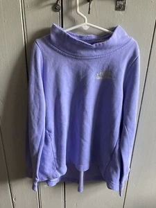 Nike Girls Purple Sweatshirt Fleece Mock Turtle Neck Pullover Youth Size Small - Picture 1 of 7