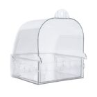 6.1*6*5.1 Inches Bird Cage Transparent Hanging Bird Shower Box  Family