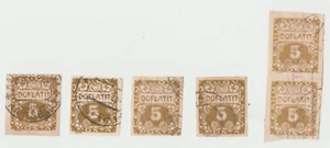 Czechoslovakia Mi# 1 Porto Postage Due Stamp 1919, A PAIR AND 4 SINGLES  USED  - Picture 1 of 1