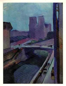 MATISSE VINTAGE 1973 AUTHNETIC LITHOGRAPH PRINT " NOTRE DAME IN AFTERNOON " 1902 - Picture 1 of 6