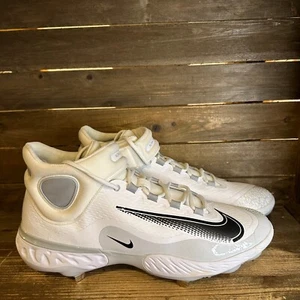 New Mens Nike Alpha Huarache Elite 4 Mid Ankle White Baseball Cleats Size 16 M - Picture 1 of 8