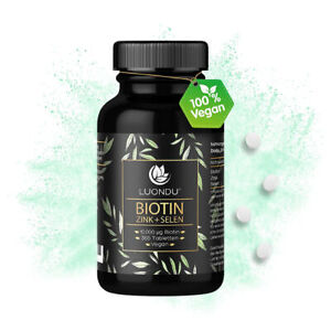 Biotin hochdosiert 10mg + Selen + Zink für  Haut, Haare, Nägel* Vitamin B7