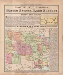 1905 ANTIQUE BOONE COUNTY, ILLINOIS ATLAS-MAP OF CENTRAL UNITED STATES-MERIDIANS - Picture 1 of 1
