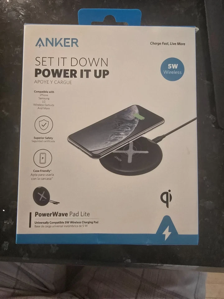 Anker Set It Down Power It Up Universal 5W Wireless Charging Pad Wireless - Image 1 of 2