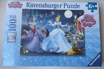 NEW Ravensburger Disney Princess Cinderella XXL 100 Pc Puzzle w/Glitter Kids 6+ - Image 1 of 2