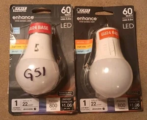 3 Feit 60W & 100W Dimmable GU24 Base CEC Color Changing LED Lights-1 Added (Pic) - Picture 1 of 10