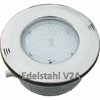 Einbauscheinwerfer mit Edelstahlblende und LED weiß Unterwasserstrahler Pool - Bild 1 von 3