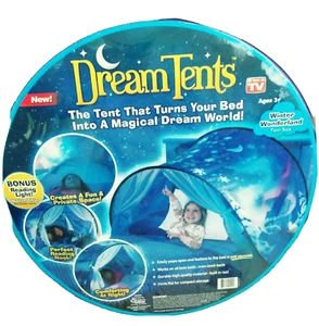Dream Tents Winter Wonderland Foldable Playhouse Indoor Bed Tent Fort Summer - Picture 1 of 5
