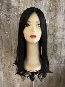100% EUROPEAN VIRGIN HUMAN HAIR 23" DARKER BROWN - Picture 1 of 5