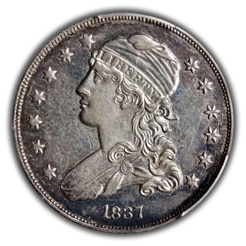 1837 B-5 Capped Bust Quarter - R-5 AU-Details! PCGS Cover
