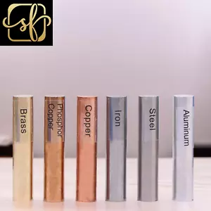 Set 6 pz blocchi metallici - ottone, rame, ferro, acciaio, rame fosforo e alluminio per De - Foto 1 di 1