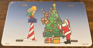 Santa Claus Novelty License Plate Christmas Tree Reindeer Elf Elves Presents