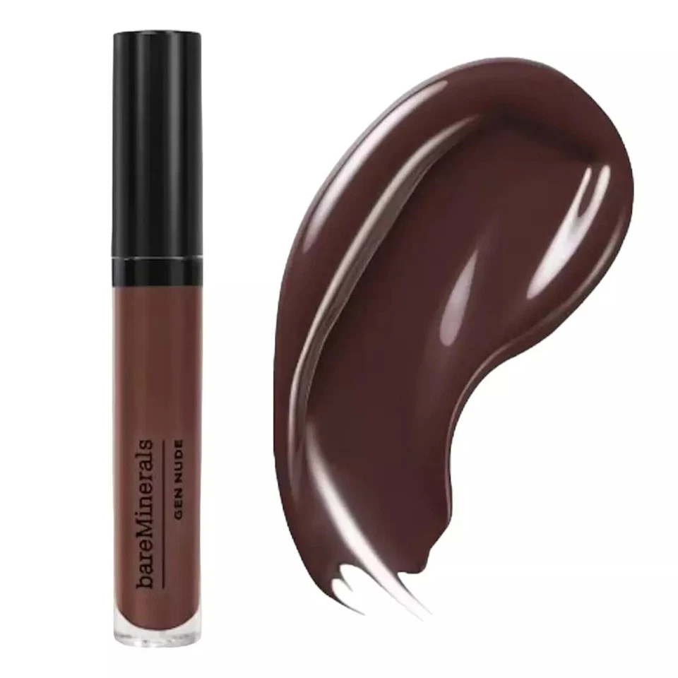 BARE Minerals Gen Nude Patent Liquid Lipcolor Lipgloss SAVAGE Brown FS NeW BoX - Image 1 of 1