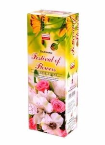 Darshan Festival of Flower Räucherstäbchen Duft AGARBATTI 6er Pack mit 20 Stäbchen - Bild 1 von 8