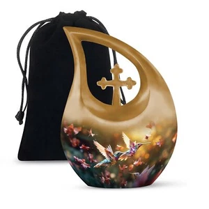 Humming Bird Large Urns For Adult Male Dad Funeral Urn For Adult Women 10 Inch - Picture 1 of 7