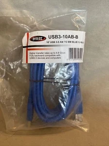 Bytecc USB3-10AB-B USB 3.0 SuperSpeed Type A Male to Type B Male 10 FT. Cable - Picture 1 of 3