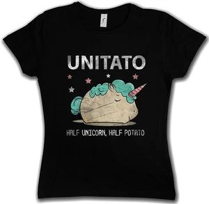 T-SHIRT UNITATO – Unicorno Patata Arcobaleno Divertente Commedia Fata Cavallo Arcobaleno - Foto 1 di 1