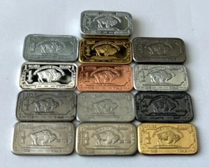 Set de 13 lingotes de 1 gr de diversos metales: Plata, Titanio, Aluminio, tugnst - Imagen 1 de 4