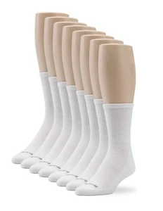 Womens Cushion Crew Socks 8 Pair Pack White - Picture 1 of 2