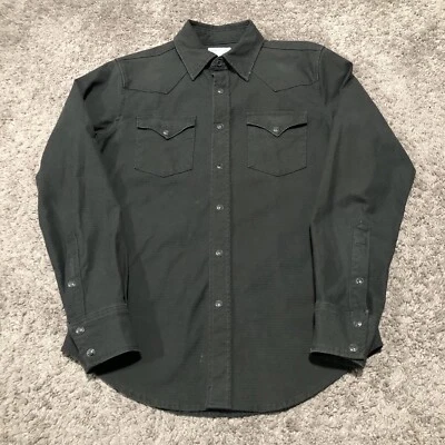 Camisa vaquera Stetson carbón con cordón para hombre talla pequeña perla a presión gris occidental Foto 1 de 4