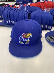 Team Issued Kansas Jayhawks Baseball Hat The Game New KU Size 7 3/8 - Picture 1 of 4